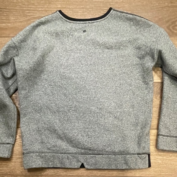 Lululemon Keep Up Crew Pullover Sweatshirt Heathered Speckled Black Size 6 - Picture 4 of 8